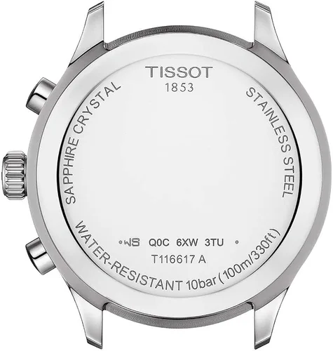 Vista 3 de Tissot T1166171629700 Reloj deportivo de cuarzo suizo para hombre Chrono XL de acero inoxidable con correa de piel de becerro marrón