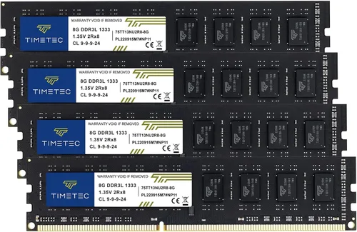 Vista 14 de Timetec - Módulo de memoria RAM de 8 GB DDR3 1333 MHz PC3-10600 Sin búfer ECC 1,5 V CL9 2Rx8 Doble rango 240 pines UDIMM Mejora de memoria
