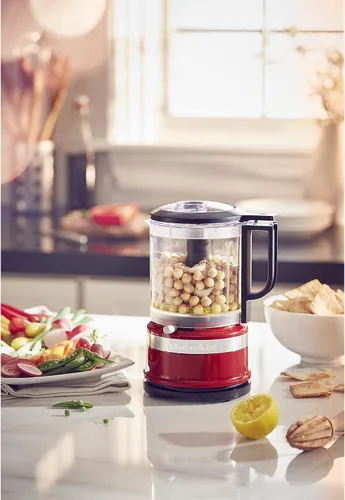 Vista 4 de KitchenAid Picador de alimentos de 5 tazas + mezclador de mano de 6 velocidades Rojo imperio