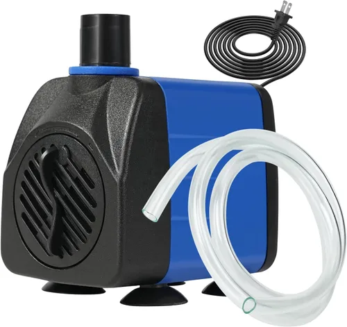 Vista 7 de AQUANEAT Bomba de fuente pequeña, mini bomba de agua sumergible de 50 GPH con tubo de 3.3 pies, para acuario, fuente de agua para mascotas