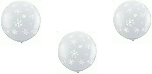 Vista 4 de Frozen Invierno Copos de nieve Fiesta Decoración de globos Set