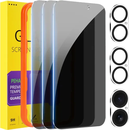 Vista 27 de PEHAEL Paquete de 2 protectores de pantalla de privacidad para iPhone 11 Pro Max/iPhone Xs Max, película de vidrio templado antiespía, dureza 9H