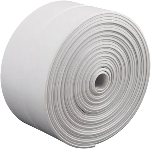 Vista 13 de Queenbox Cinta selladora de cinta de calafateo de 0.8 x 39.4 pulgadas, cinta de sellado autoadhesiva impermeable para protector de borde de Beige