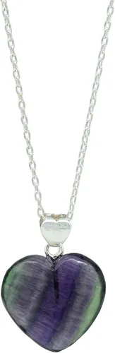 Vista 10 de Collar con colgante de corazón GemInspire para mujer, collar de gemas, colgante en forma de corazón, collar de cristal de corazón, cristal curativo