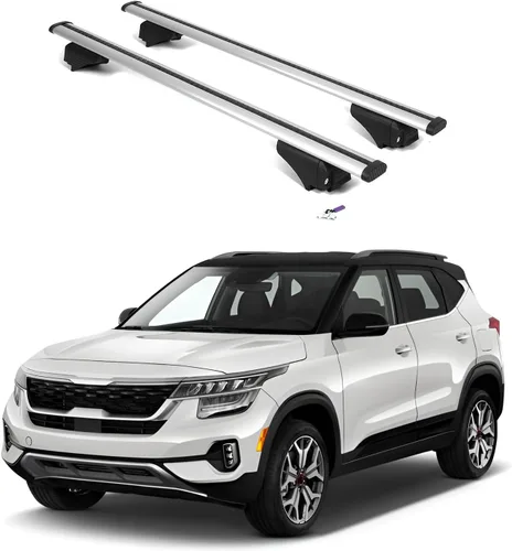 Vista 13 de ERKUL Barras transversales para techo de 220 libras para Kia EV9 2024-2026 GT-Line Barras transversales de aluminio con bloqueo antirrobo