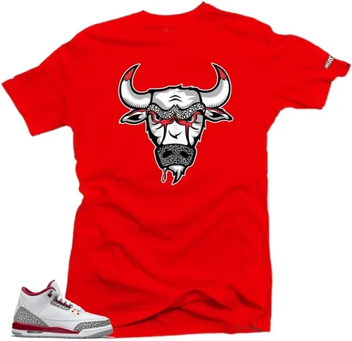 Vista 2 de SNELOS Camisa a juego Jordan 3 Cardinal Match Sneaker tee