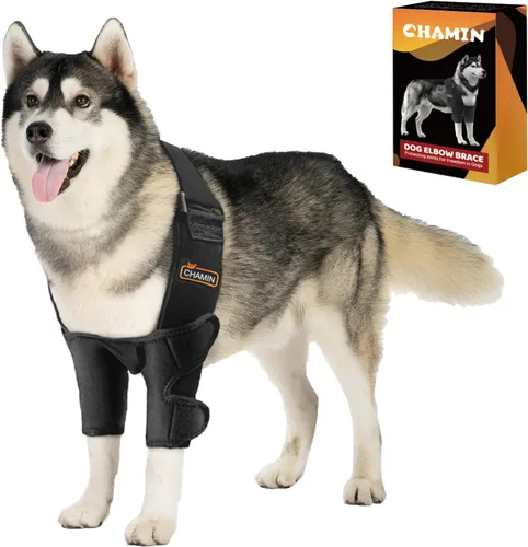 Vista 8 de CHAMIN Codera para perro para hombro y pierna delantera, almohadillas protectoras de codo de perro para higroma, artritis, displasia, úlceras por
