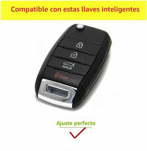 Vista 3 de Funda para llavero Kia, protector de TPU para llavero de Kia, protector de carcasa de TPU con control remoto sin llave, soporte inteligente