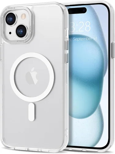 Vista 188 de Anuck - Funda magnética para iPhone 11 compatible con MagSafe, carcasa trasera mate translúcida dura, borde de TPU, delgada, resistente a impactos