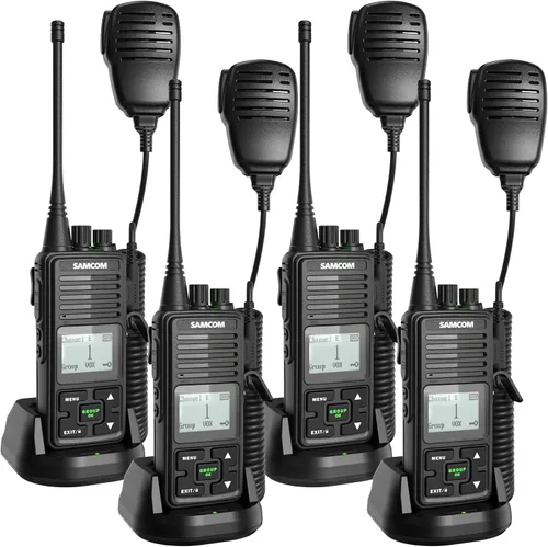 Vista 9 de SAMCOM Radio bidireccional FPCN10A con micrófono de altavoz impermeable