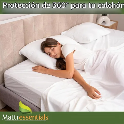 Vista 8 de Protector de colchón individual con cremallera (8 a 10 pulgadas de profundidad), funda de colchón impermeable para chinches de cama, funda