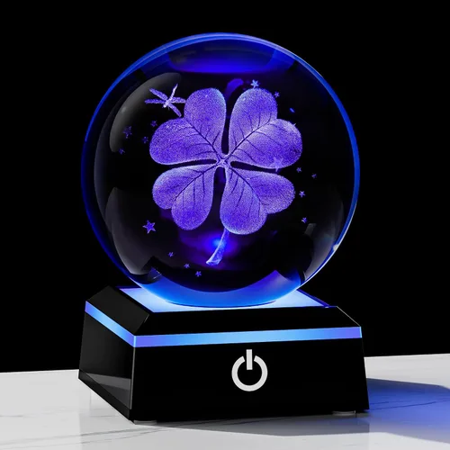 Vista 26 de Qianwei Regalos de mariposa para mujeres con bola de cristal 3D de 3.14" - 80mm, figuras de animales de cristal con láser, estatuas para decoración