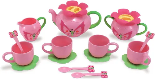 Vista 3 de Melissa & Doug Bella Butterfly: Juego de té con 1 tema compatible con M&D Scratch Fun Mini Pad (06181)