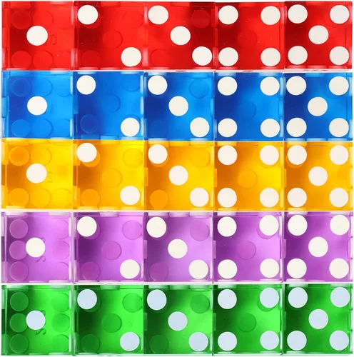 Vista 11 de GSE Pro - Juego de 5 dados de 0.748 in de precisión de grado AAA (azul)