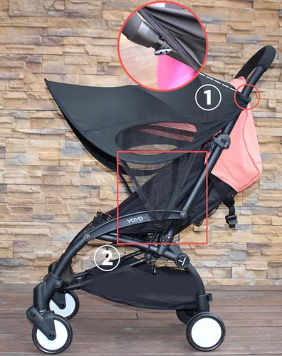 Vista 4 de Cubierta impermeable para cochecito de bebé, parasol para ajuste universal, cubierta de sol, lluvia, paraguas anti-UV, parasol para carro, asiento