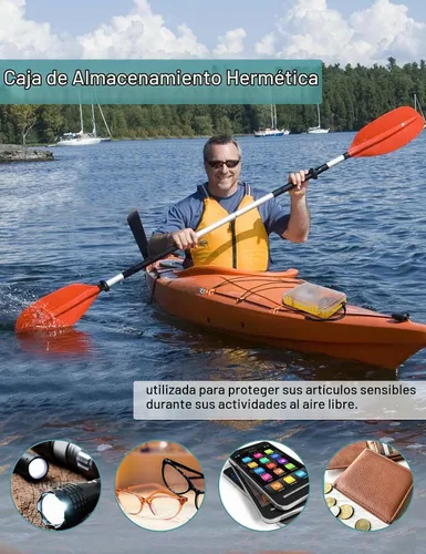 Vista 4 de Avlcoaky Dry Box - Cajas secas impermeables, pequeños recipientes flotantes herméticos para kayak, canotaje y buceo, funda impermeable con bisagra