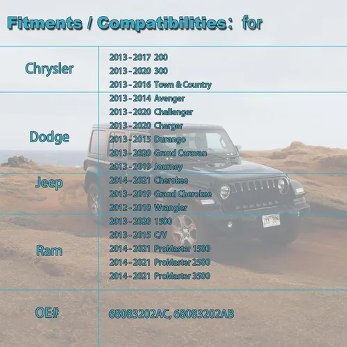 Vista 3 de Ensun Válvula PCV Válvula de ventilación positiva del cárter compatible con Challenger Durango, Grand Cherokee, RAM 1500# solo para motor V6 220
