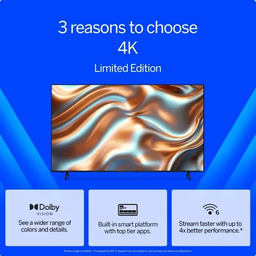 Vista 4 de VIZIO V4K50S-0810 50" Class V-Series 4K LED HDR Compatibilidad Chromecast integrado, Bluetooth Edición Limitada, Smart TV (renovado)