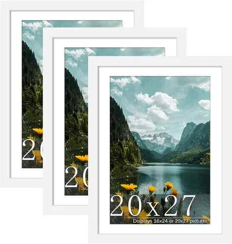 Vista 26 de Picrit Paquete de 3 portarretratos de 20 x 20 pulgadas, póster de 16 x 16 pulgadas con paspartú o de 20 x 20 pulgadas sin paspartú para montaje