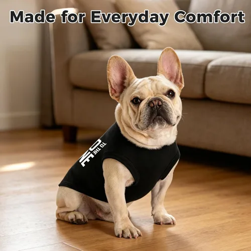 Vista 7 de BINGPET Bad to The Bone - Camiseta de algodón suave para cachorros, transpirable, ligera, para disfraz de perro, chaleco sin mangas, lavable a