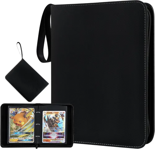 Vista 7 de Carpeta de tarjetas Jumbo para tarjetas Jumbo de Pokémon, iofeiwak® Carpeta de tarjetas extragrande de 2 bolsillos con 3 anillos - Contiene 80