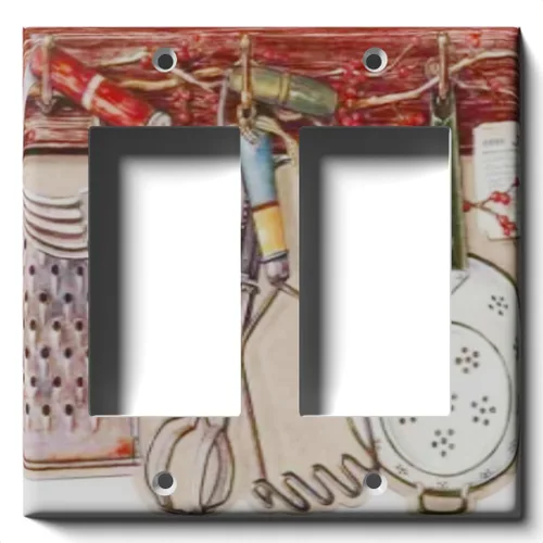 Vista 6 de Placa decorativa de tapa de salida - Utensilios de cocina - Receptáculo doble dúplex