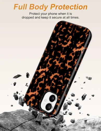 Vista 532 de Jusy Funda compatible con MagSafe con estampado de caparazón de tortuga marrón para iPhone 7/8/SE, cubierta protectora de TPU suave magnética