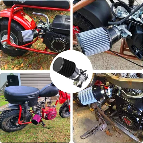 Vista 6 de Kit de Adaptador de Filtro de Aire de Carburador Mejorado de Alto Rendimiento con Bujía de Admisión Compatible con Predator 212cc 6.5 Hp Honda Gx160
