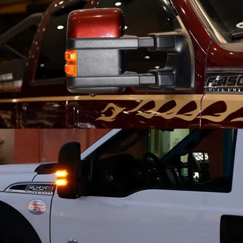 Vista 5 de Luces intermitentes LED para espejo lateral, lámpara de estacionamiento compatible con camionetas 2008-2016 F250 F350 F450 F550 Super Duty Pickup
