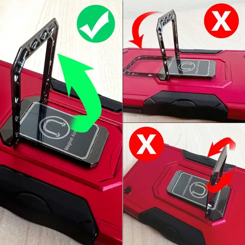 Vista 2 de TJS Funda para teléfono Motorola Moto Edge 2021, funda Moto Edge 5G UW Rojo