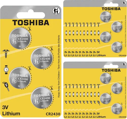 Vista 7 de Toshiba Batería CR2430 3V Litio Moneda Celda (4 Baterías)