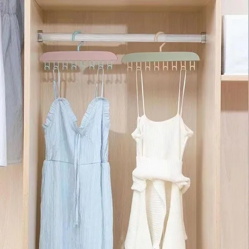 Vista 3 de Colgador superior, organizador de brasieres con ganchos para corbatas, trajes de baño, vestido, 11 x 5.5 x 1 (verde)