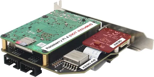 Vista 9 de Geekworm Versión KVM-A8 PCIe para Raspberry Pi 4 Modelo B KVM sobre IP Soporte KVM V3 PoE ATX Video CSI