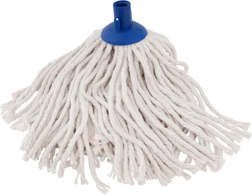 Vista 10 de Superio Trapeador de hilo de algodón para limpieza de pisos de madera dura para el hogar, cocina, baño, limpieza de oficina, azul resistente