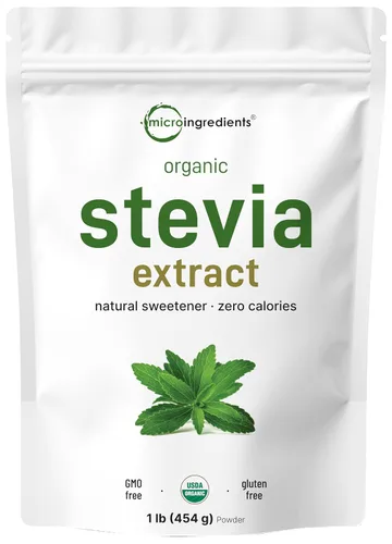 Vista 8 de Micro Ingredients Polvo con 90 % de extracto de stevia orgánica, endulzante natural sin calorías, 1