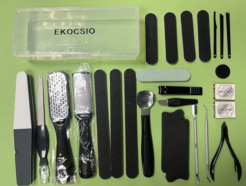 Vista 7 de Kit de pedicura 36 en 1, herramientas profesionales de pedicura, raspador de pies, removedor de piel muerta para el cuidado del hogar y del salón