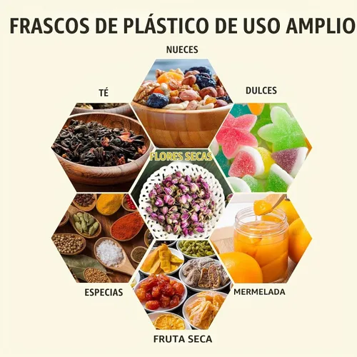 Vista 7 de Paquete de 40 tarros de plástico con tapas negras de 6 onzas, recipientes Negro (black Lids)