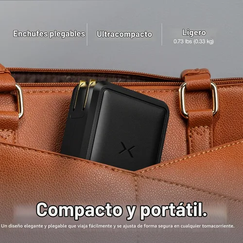 Vista 6 de NOCO XGrid X140: Cargador USB-C de 140W – Adaptador de corriente GaN de doble puerto con PD 3.1, QC 5.0 y PPS – Carga rápida con distribución