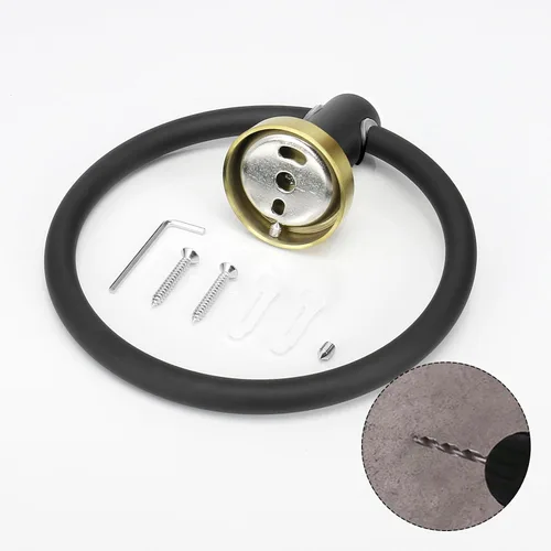 Vista 8 de NearMoon Anillo de Toalla de Baño, Accesorios de Ferretería de Baño - Soporte de Toalla de Mano de Acero Inoxidable Engrosado para Baño, Colgador
