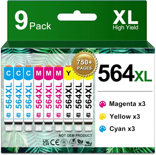 Vista 12 de Paquete de 17 cartuchos de tinta 564XL para HP 564 XL 564, compatible con impresoras HP Photosmart 7525 7520 5520 6520 6520 DeskJet 3520 Officejet