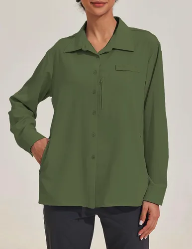 Vista 3 de Pinspark Camiseta de pesca con protección solar para mujer