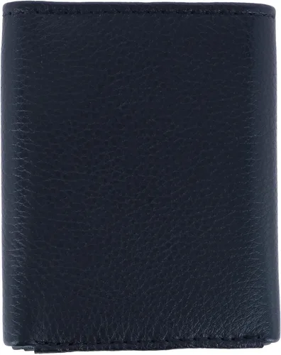 Vista 2 de CTM Billetera triple de cuero para hombre, Negro -, Trifold