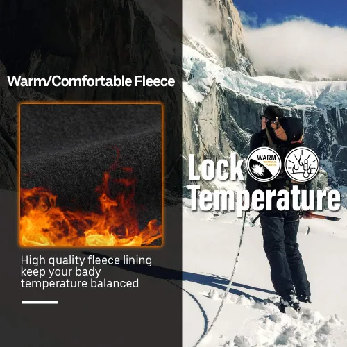 Vista 2 de Toomett Pantalones cargo de nieve para niños, niñas y niños al aire libre con forro polar suave Shell senderismo pesca esquí pantalones aislados