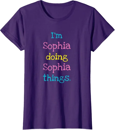 Vista 8 de Sophia - Camiseta con texto personalizado para niñas