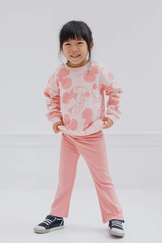 Vista 2 de Disney Minnie Mouse Daisy Duck - Conjunto de sudadera de forro polar y leggings para niñas pequeñas