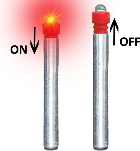 Vista 2 de 6.2/GT - Batería de repuesto de luz LED de alta capacidad para señuelos de pesca, bobbers, flechas, flotadores de pesca, luces de poste, Rojo