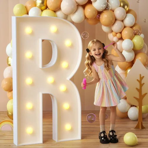 Vista 76 de imprsv Letras con luz para marquesina, letras de mosaico de 3 pies de alto con luz para decoración de baby shower, graduación, grandes