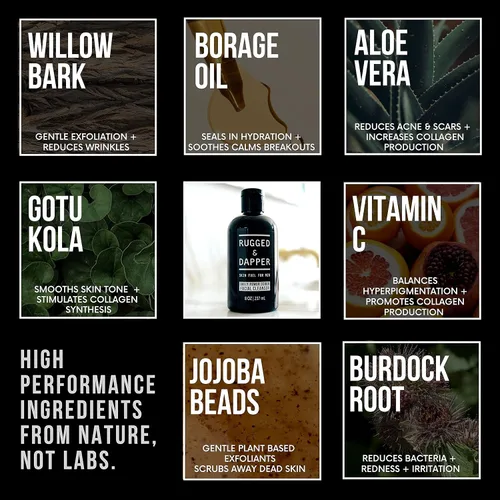 Vista 9 de RUGGED & DAPPER Paquete de bálsamo labial y limpiador facial para hombres: hidrata, hidrata, protege - Paquetes de cuidado de la piel