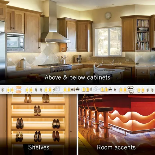 Vista 6 de Armacost Lighting RibbonFlex Pro 185250 - Cinta de luz LED blanca de 24 V, atenuada a cálida, 32 pies (32.8 ft)