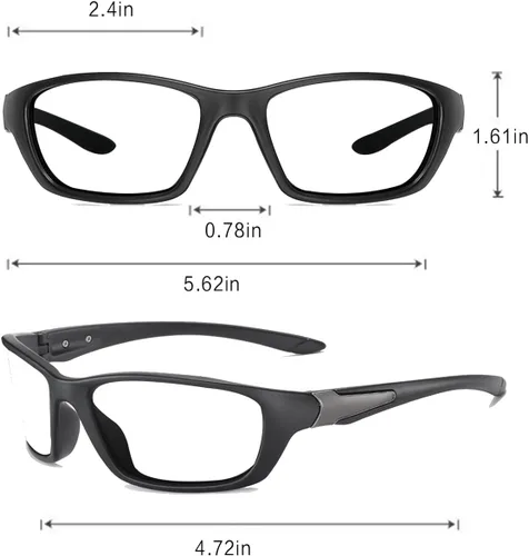 Vista 7 de Gafas de lectura multifocales fotocromáticas progresivas de transición para hombres y mujeres, gafas de sol deportivas para lectores Negro